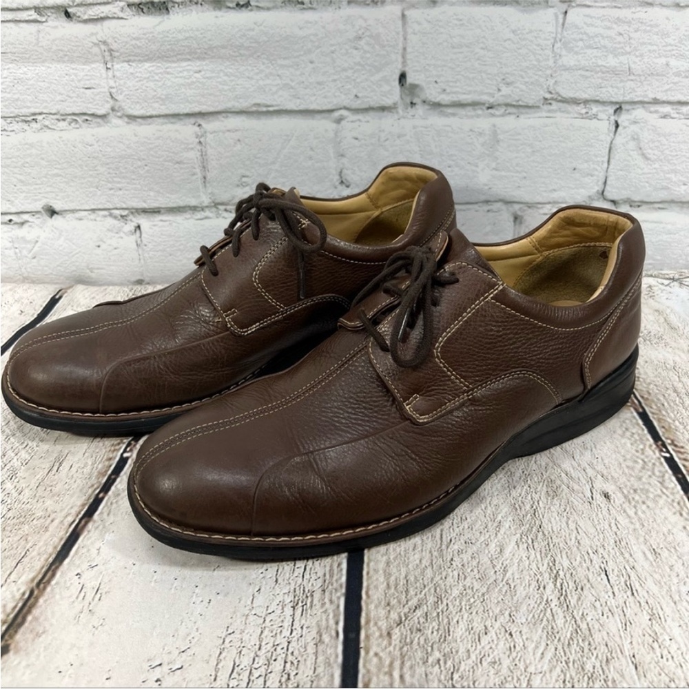 Johnston & Murphy Mens Leather Brown Shoes Size 9.5 - Picture 2 of 7